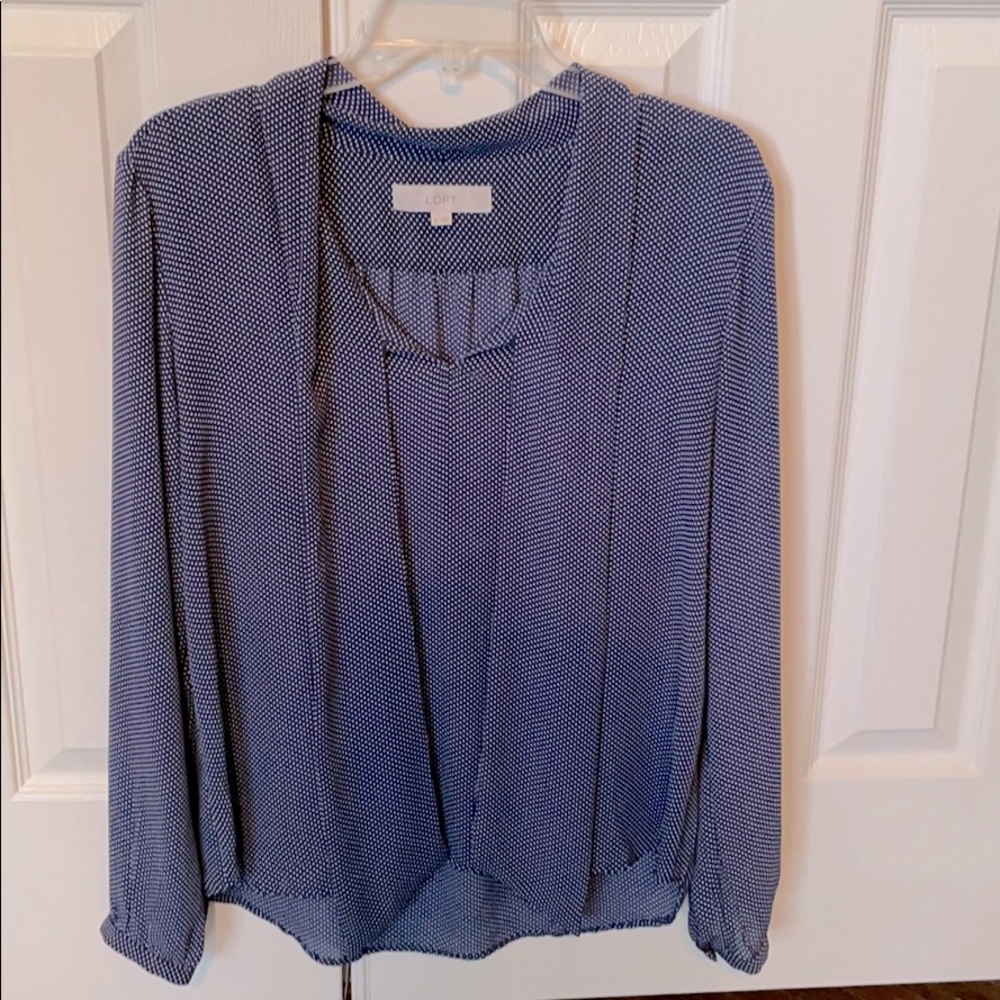 Loft polka dot blouse size M